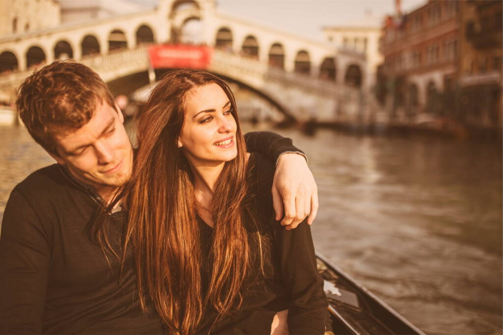 Young couple in Venice, Italy